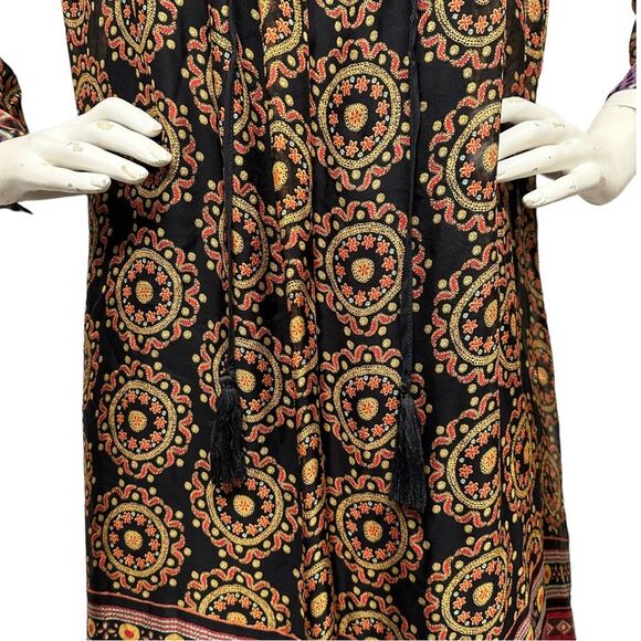 4 LOVE And LIBERTY Johnny Was Silk Mandala Dress Tassel Ties OVERSIZED S or M - Picture 11 of 16